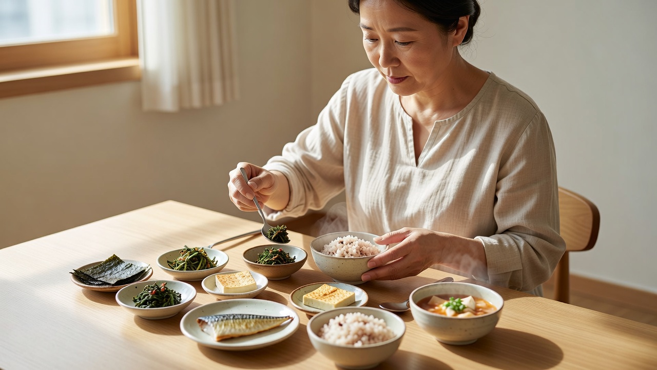 중년 건강 식단 영양소와 구성 원칙