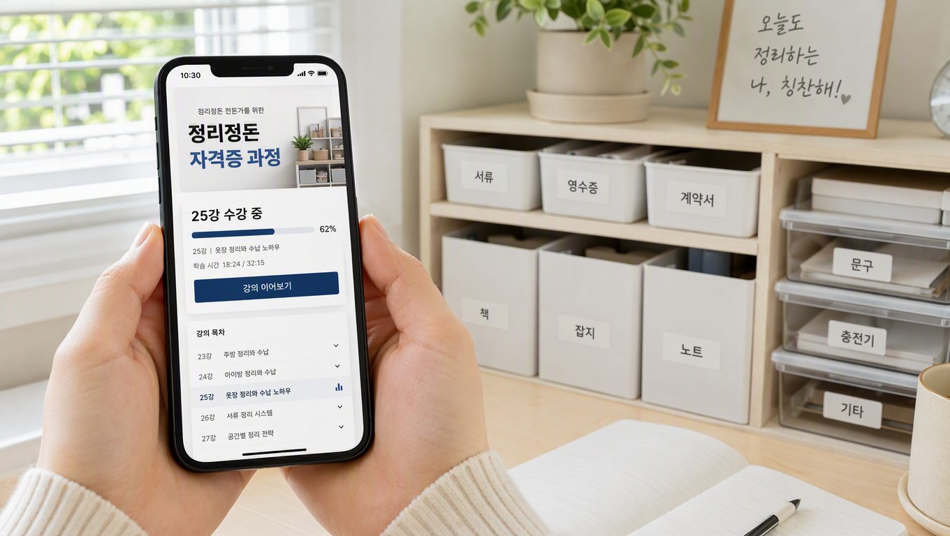 정리수납전문가 자격증 취득방법|온라인 과정·시험·취업까지 총정리