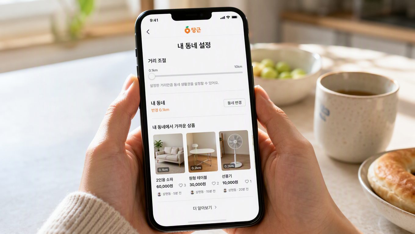 당근마켓 가까운 동네만 보는 법|검색 범위·동네 인증 설정