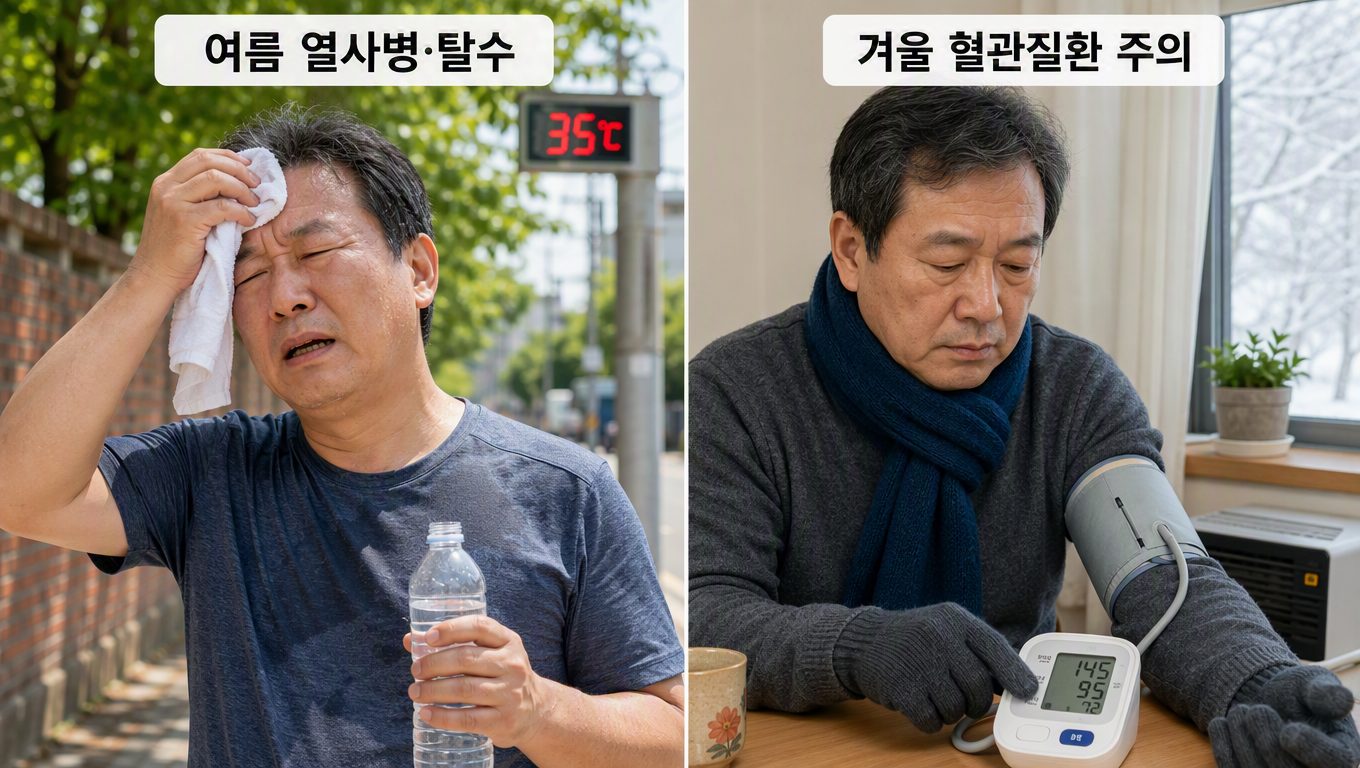 계절별 건강관리로 보는 여름·겨울 질환 위험과 기저질환자 주의점