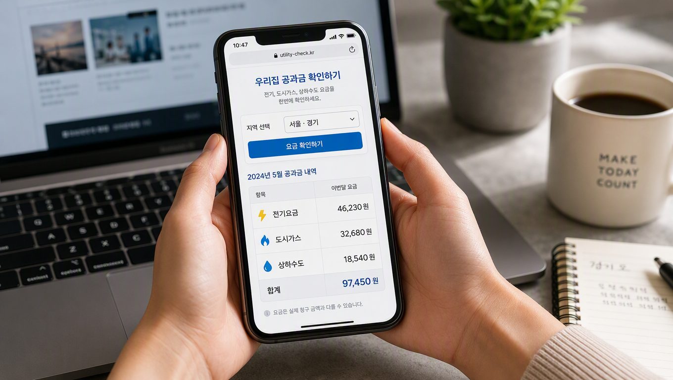 공공요금 물가 실시간 확인 방법과 지역별 적용 순서